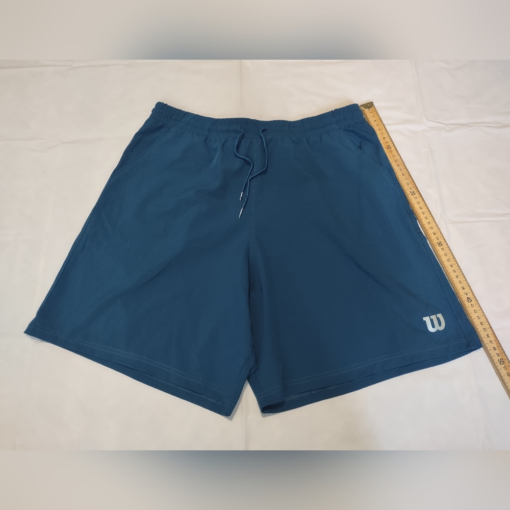 Wilson Mens Size XL Athletic Shorts Solid Blue-Green Extra Large 40 - 42 18934